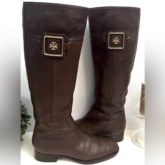 Tory Burch Fig Julian Dark Brown Leather Riding Boots
Size 7M - Picture 1 of 13